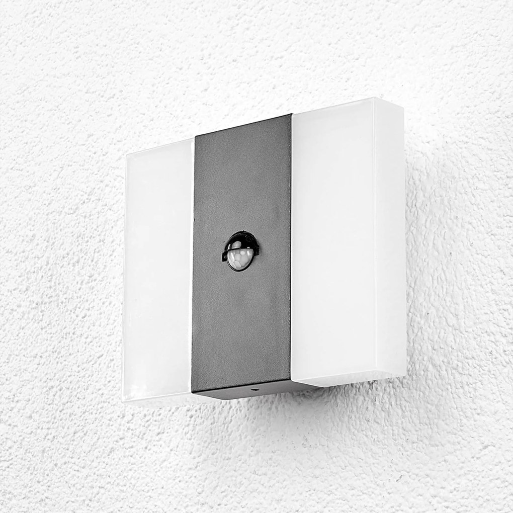 Applique da esterno a LED Kumi KUMI Lindby, Alluminio / Grigio / Zincato, Alluminio, Moderno