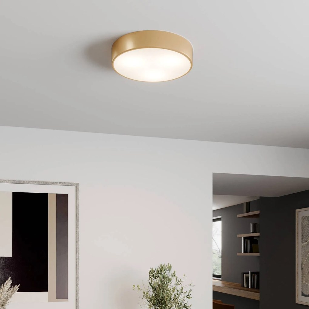TEMAR LIGHTING Plafoniera Cleo, Ø 40 cm, IP20, colore oro, metallo, E27