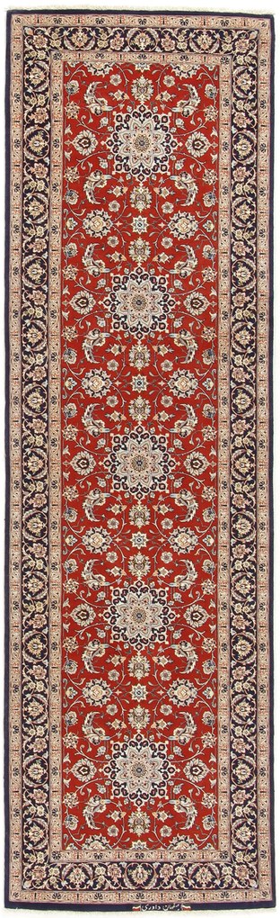 Isfahan Tappeto persiano 80x260 (Iran) Annodato A Mano