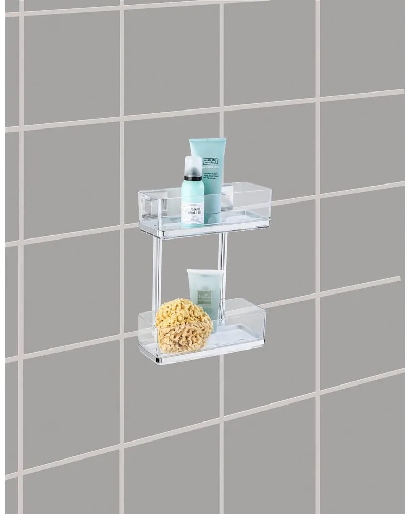 Scaffale autoportante a due livelli Vacuum-Loc, 14 x 25,5 cm Quadro - Wenko