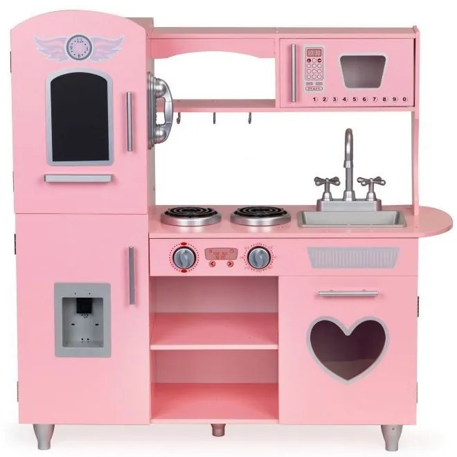 Cucina in legno per bambine in rosa