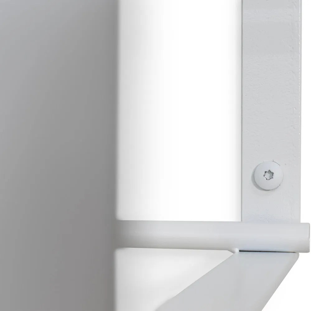 Appendiabiti da parete in metallo bianco con ripiano Rex - Spinder Design