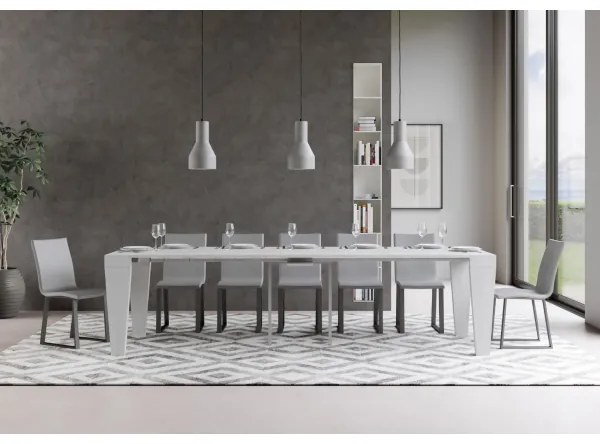 Consolle allungabile SPIMBO Bianco Frassino 90x40/300 cm