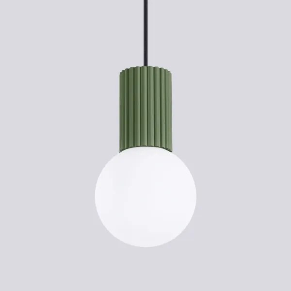 Sollux SL.1724 - Lampadario a sospensione con filo HALO 1xG9/8W/230V diametro 12 cm verde