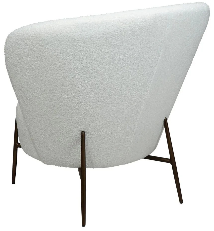 Poltrona bianca in tessuto bouclé Orbit - DAN-FORM Denmark