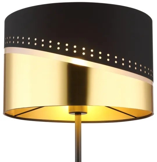 Globo 54046S - Lampada con piedistallo OR 1xE27/60W/230V diametro 35 cm nero/oro