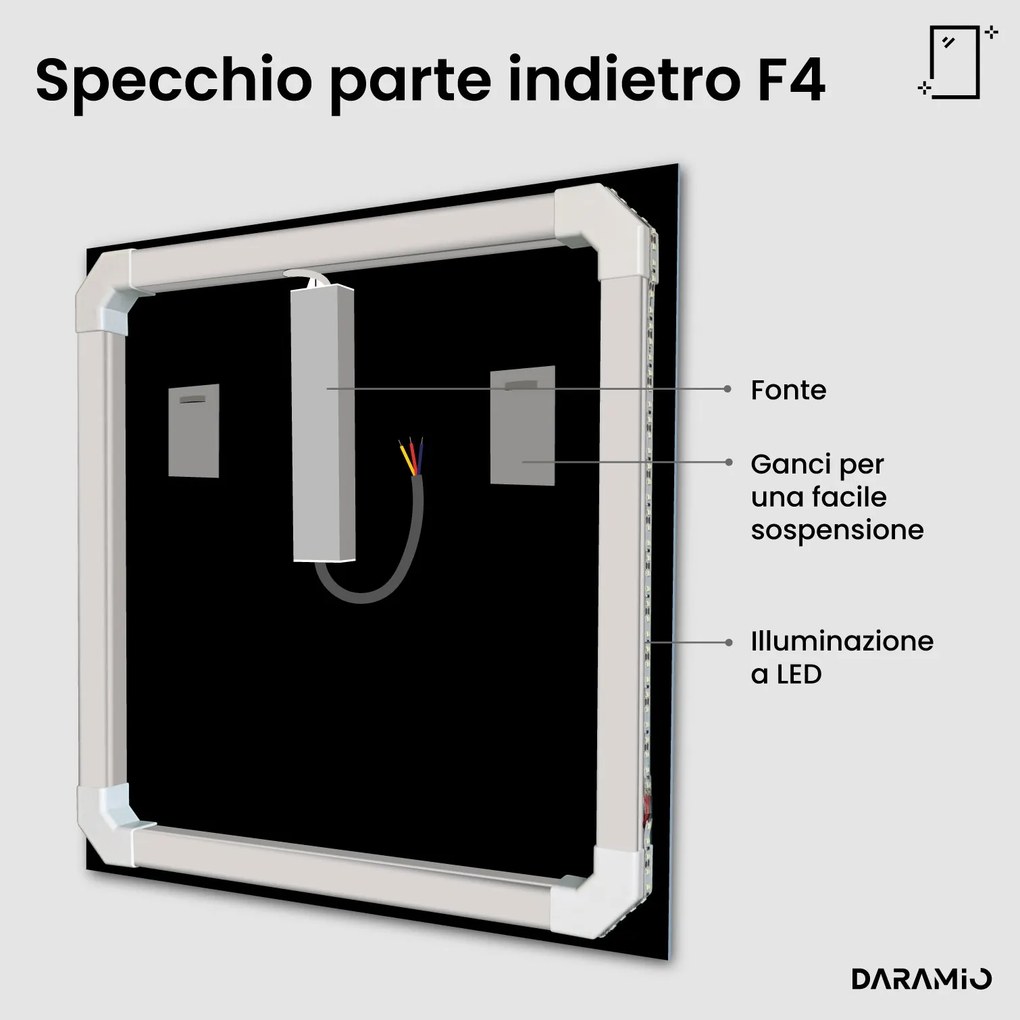 Specchio con luce LED F4