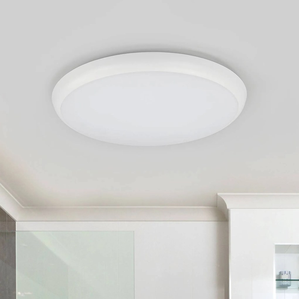 Plafoniera a LED Augustin Arcchio, Bianco / Opale, Bagno, Plastica, Moderno, Plafoniera LED