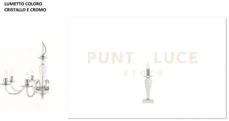 Lume piccolo paganini cristallo cromo 1 luce attacco e14 h.32cm