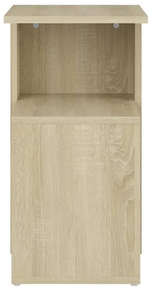 Tavolino rovere sonoma 36x30x56 cm in legno multistrato