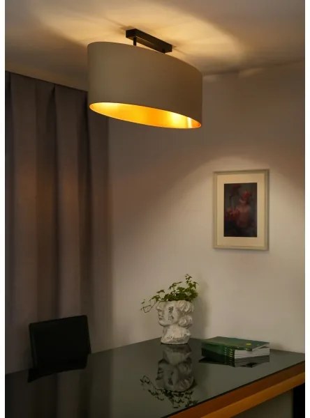 Duolla - Lampadario a plafone OVAL VEGAN 2xE27/15W/230V color crema