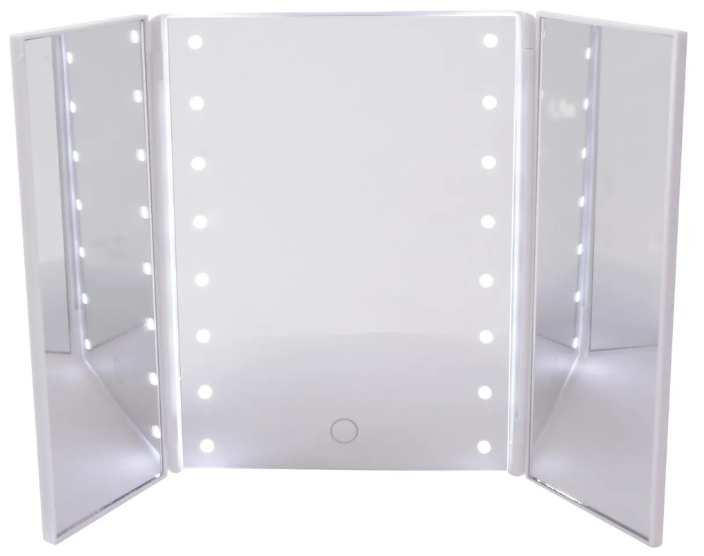 Specchio per trucco con LED bianco 18x24,5 cm