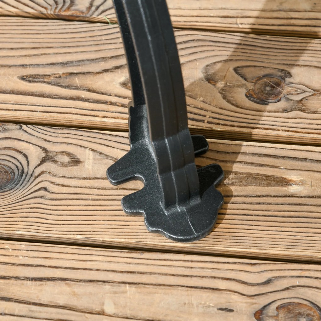 Panchina da Giardino 2 Posti con Braccioli 120x64x79 cm in Alluminio e Legno Teak...