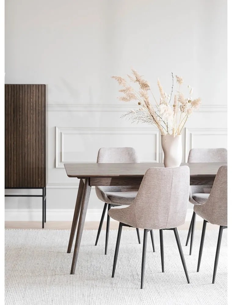 Tavolo da pranzo pieghevole in rovere marrone scuro 90x190 cm Yumi - Rowico