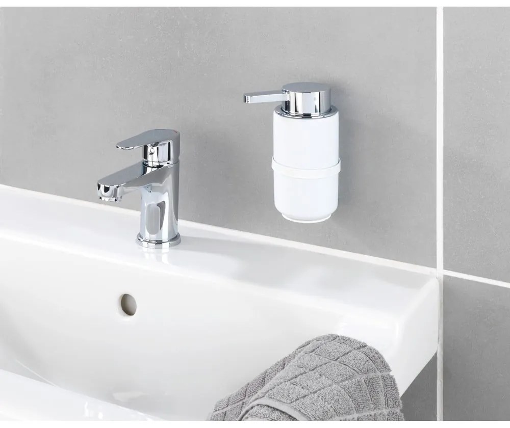 Dispenser di sapone in ceramica bianco autoportante 0,25 l Woya - Wenko