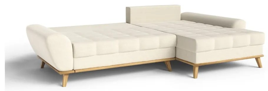 Divano letto angolare crema (penisola a destra) Balitco - Ropez