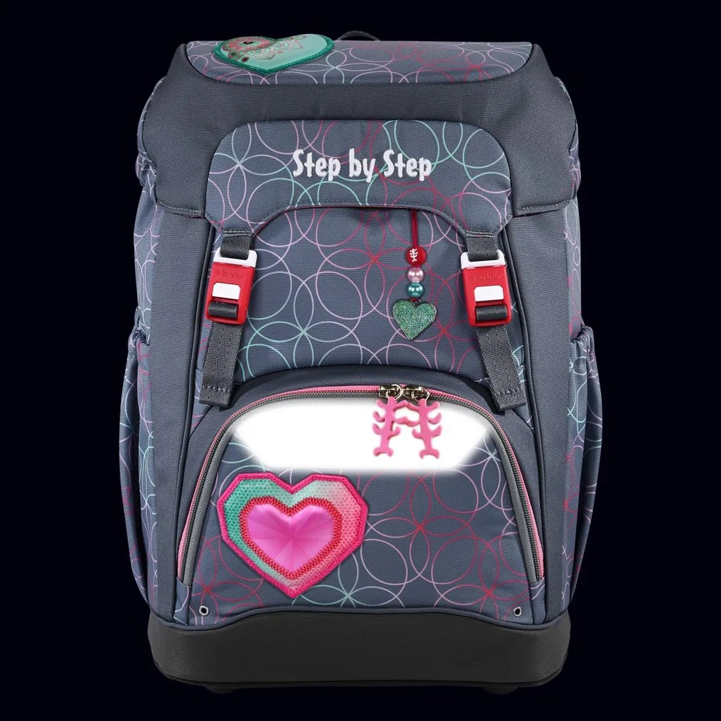 Zaino scuola Step by Step GRADE Glitter Heart Hazle