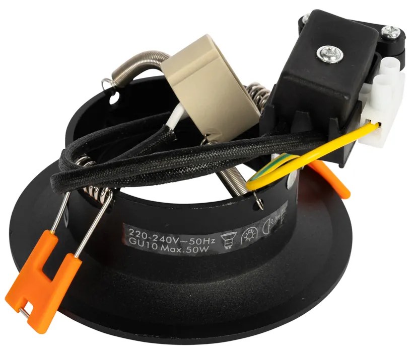 Set di 6 faretti incasso neri GU10 50mm - Gijs