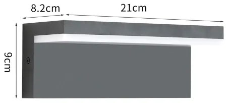 Brilagi - Applique da esterno LED TESSI LED/10W/230V antracite IP54