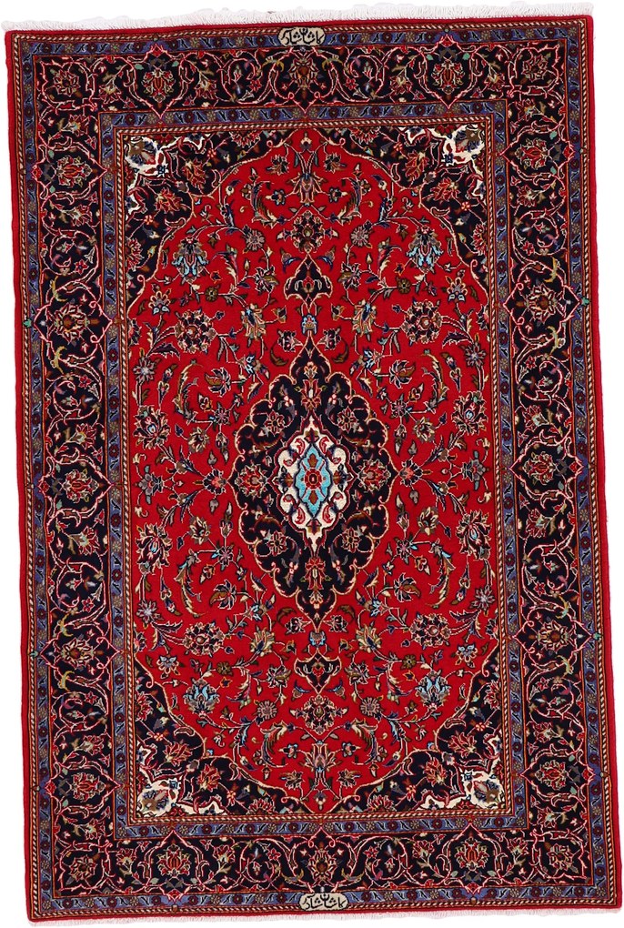Kashan Tappeto 180x120 (Iran) Annodato A Mano