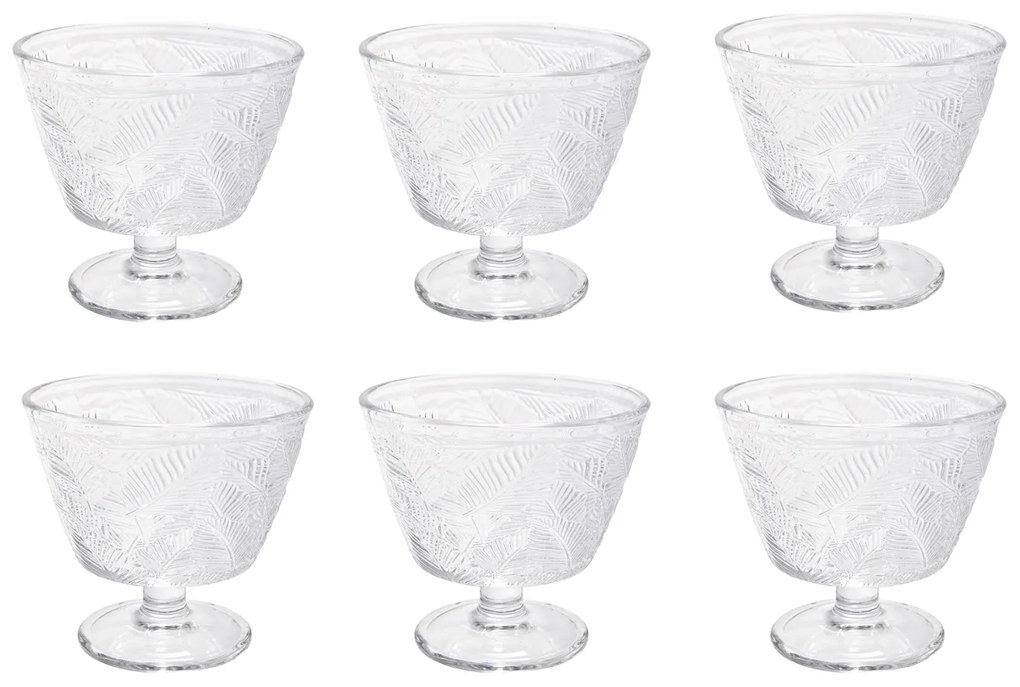 Set 6 coppette gelato vetro 355 ml Tahiti