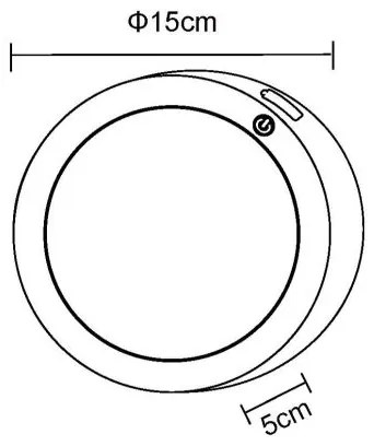 Globo 12379A - Lampada LED da parete LASSE 1,2W/3,7V Ø15 cm 1800 mAh