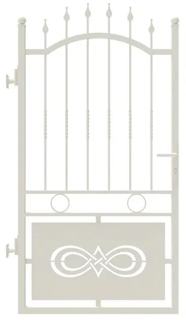 Cancello manuale Lavaredo in ferro, apertura a sinistra, L 104.5, H 180-195 cm, di colore bianco