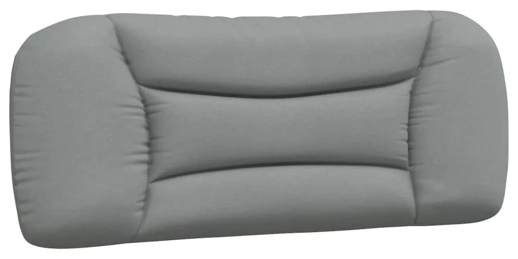 Letto con materasso grigio chiaro 100x200 cm in tessuto