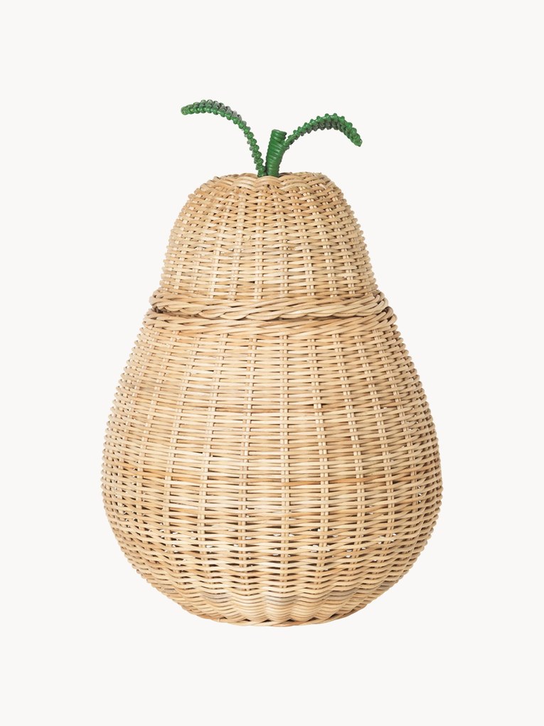 Cesto portaoggetti per bambini in rattan fatto a mano Pear
