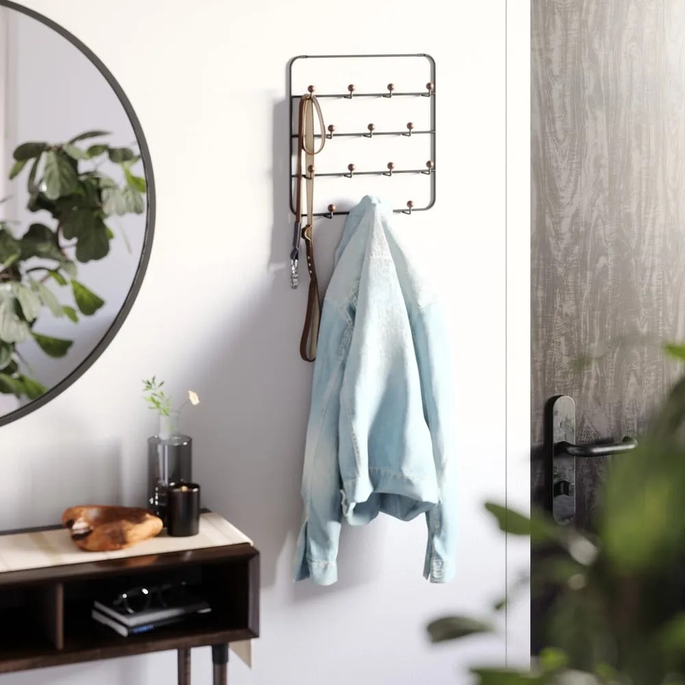 Appendiabiti in metallo nero naturale 36 cm Estique - Umbra