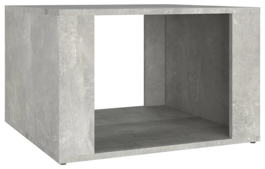 Comodino grigio cemento 57x55x36 cm in legno multistrato