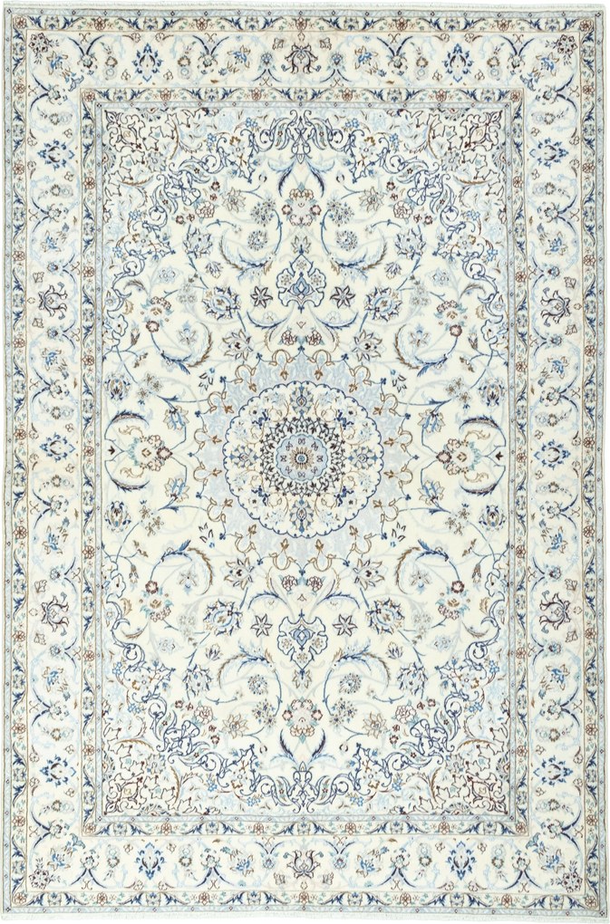 Nain Tappeto 200x310 Beige (Iran) Annodato A Mano