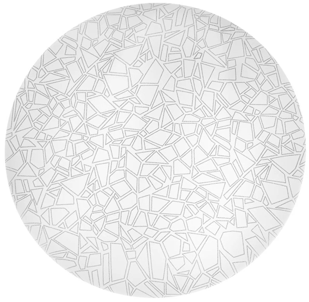 Plafoniera LED Rotonda 24W Ø370mm con Motivo Geometrico IP20 - Bianca