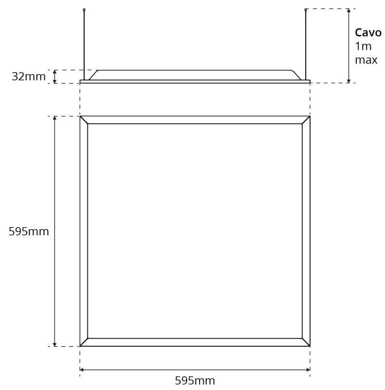 Pannello LED a Sospensione 60x60 42W CCT UGR19 PHILIPS CertaDrive CRI92 Colore Bianco Variabile CCT