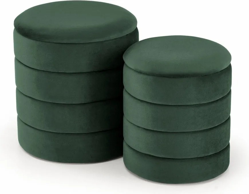 Set di 2 Pouf Pacho in verde