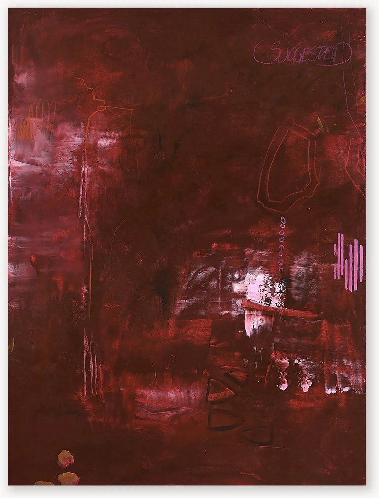 Dipinto su tela dipinto a mano Invisible Red