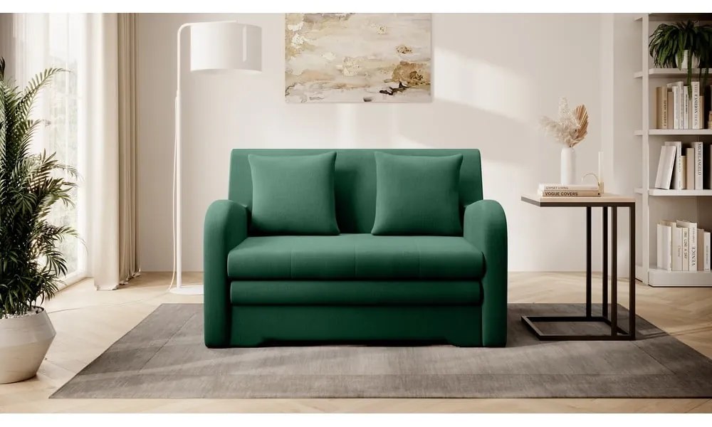 Divano verde allungabile e rivestimento in velluto 130 cm Ario – ELTAP