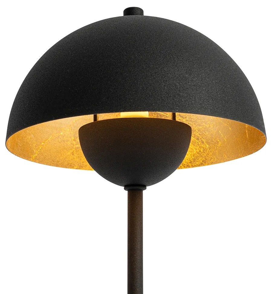 Lampada da tavolo retrò nera con oro - Magnax Mini