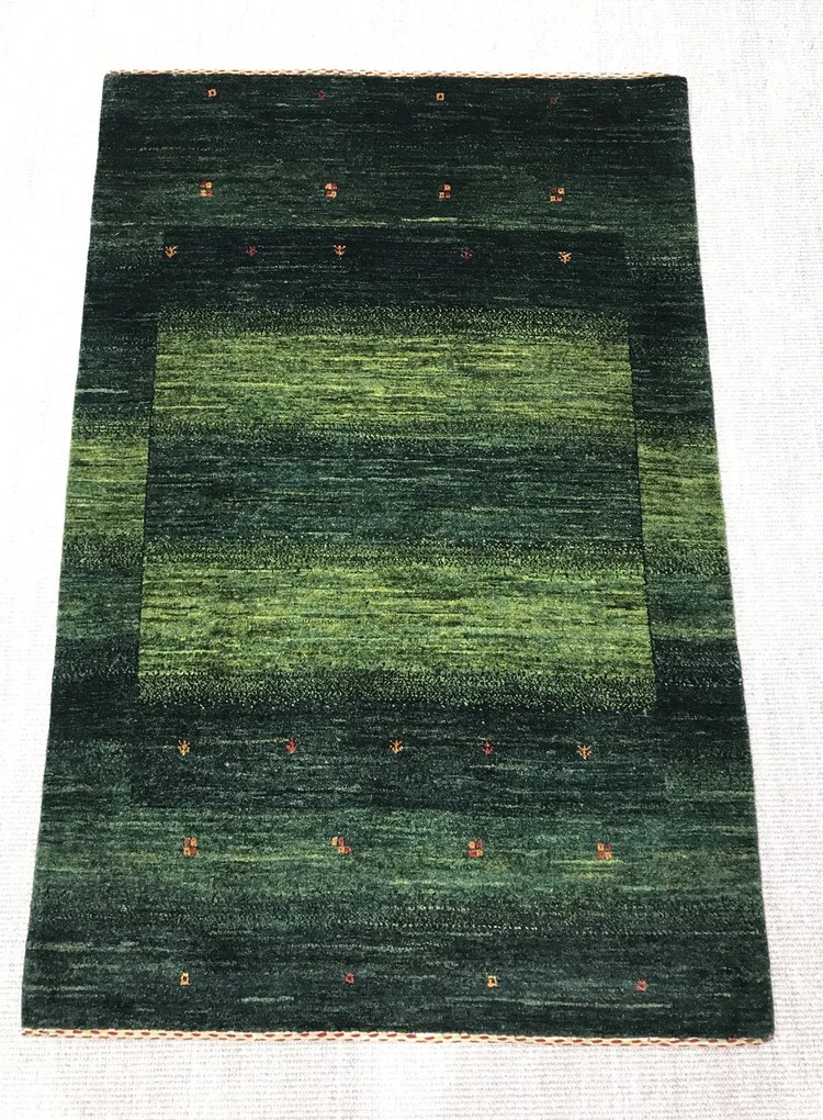 Loribaft Tappeto persiano 150 x 100 Verde (Iran) Annodato A Mano