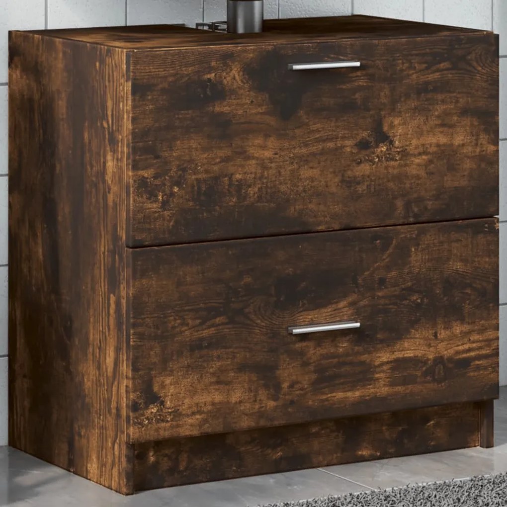 Mobile Lavabo Rovere Fumo 59x37x59 Cm İn Truciolare /