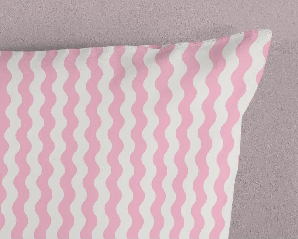 Set copripiumino e federa da bambini rosa/turchese in cotone per letto singolo 140x200 cm Sweety – Good Morning