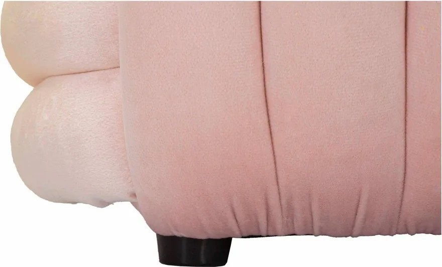 Panchina in velluto rosa chiaro Softy - Mauro Ferretti