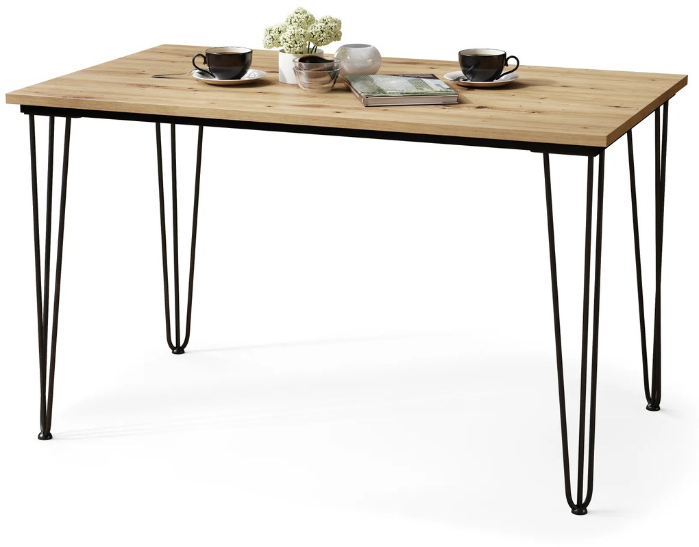HAIRPIN S-120 Rovere Artisan - TAVOLO LOFT PER CUCINA SALA DA PRANZO SALONE