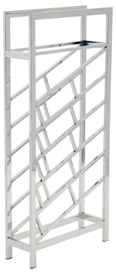 Portabottiglie in metallo argento lucido per 24 bottiglie Barolo - Premier Housewares