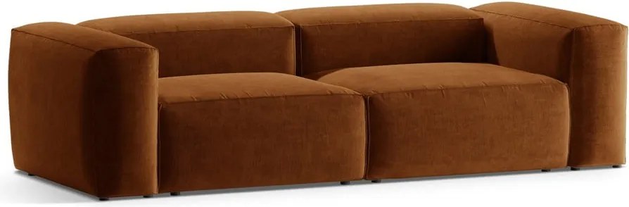 Divano color mattone 264 cm Bergamo – Cosmopolitan Design