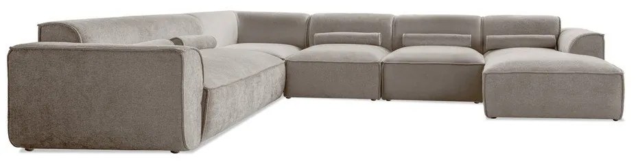Divano angolare componibile beige (con penisola a sinistra/a forma di "U") Flex Felix – Miuform