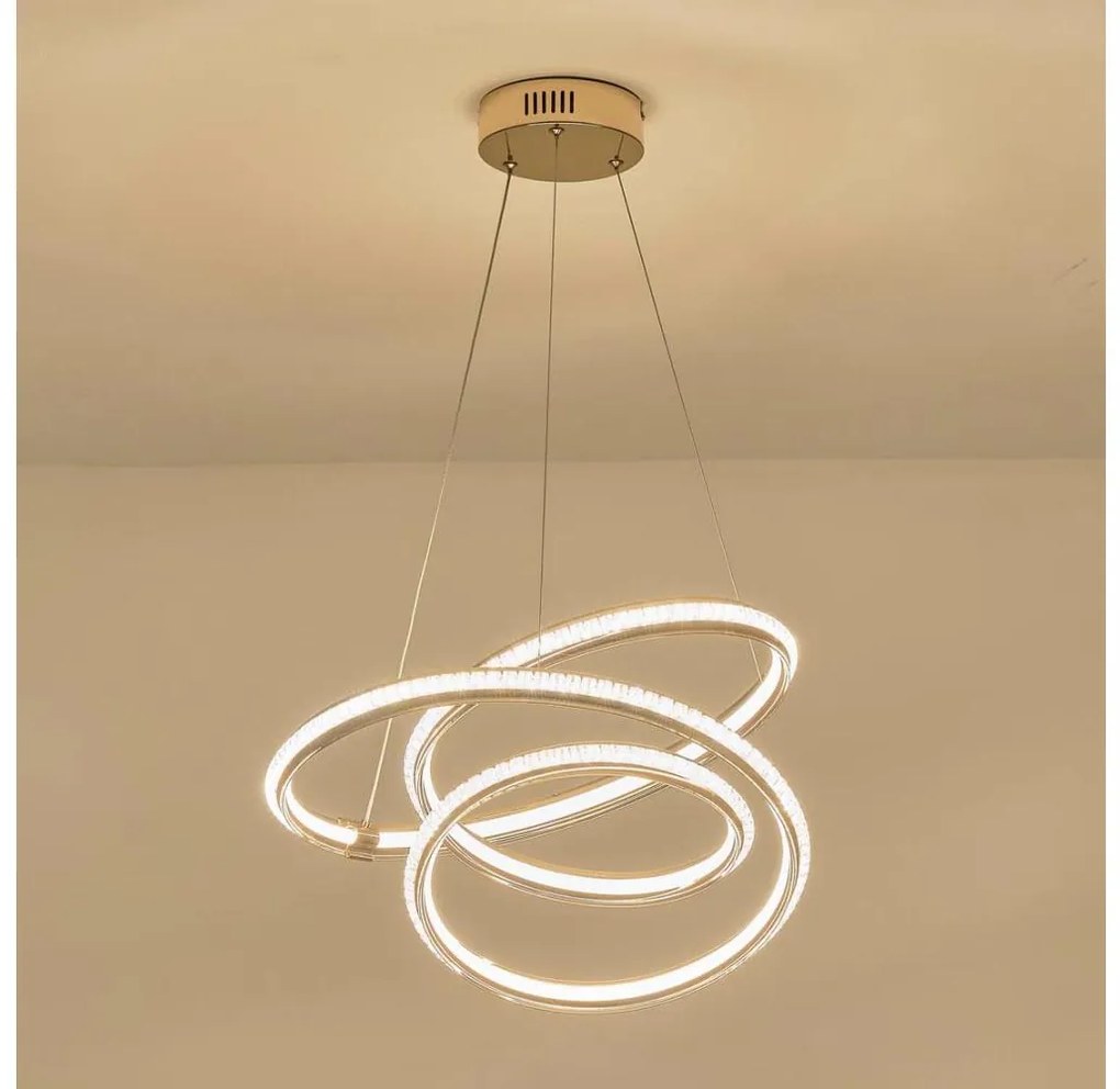 Lampadario LED a sospensione con filo LED/38W/230V 3000K 50x50 cm