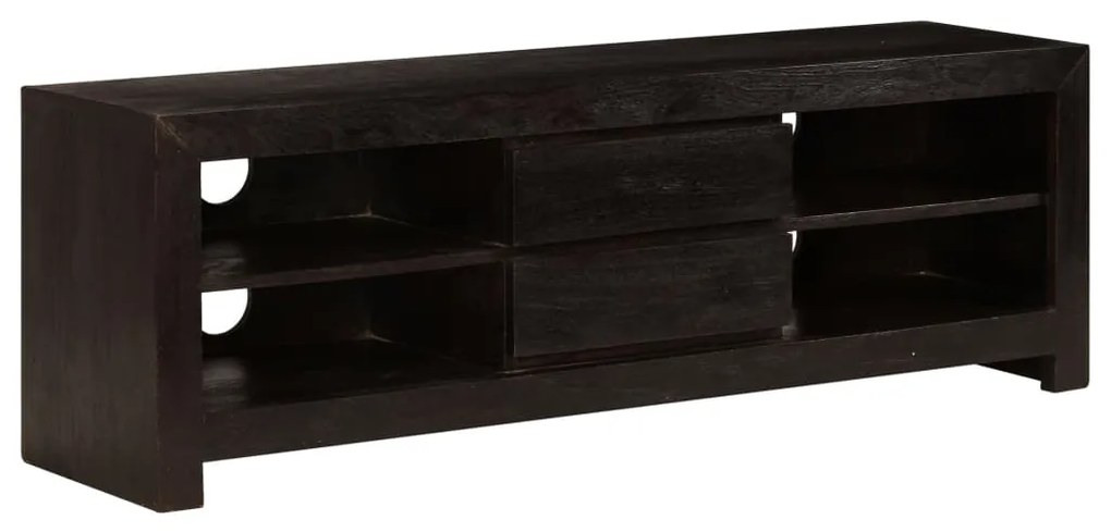 Mobile Porta Tv İn Legno Di Acacia 120x30x40cm Marrone Scuro /