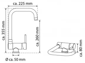 Eisl NI182-0335T - Miscelatore per lavello FLEXO, cromo lucido