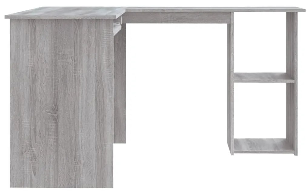 Scrivania angolare grigio sonoma 120x140x75cm legno multistrato